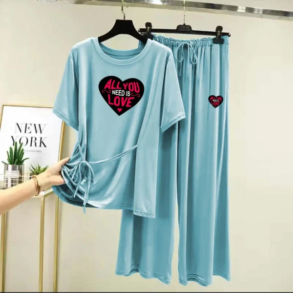 Dori-Style Big-Printed 2-Pcs Lounge And Night Wear Suit. WLW-15 - Image 2