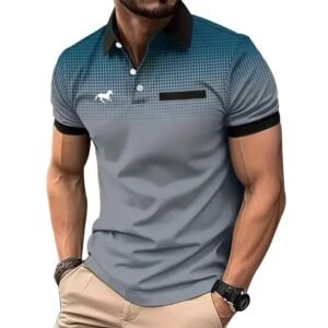 Imported 3D Printed Style Half-Sleeve Polo Summer Tshirt. MDP90
