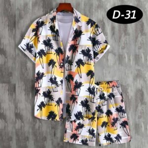 All-Over 3D Printed Premium Quality Dry-Fit 2-Pcs Summer Suit. D-31