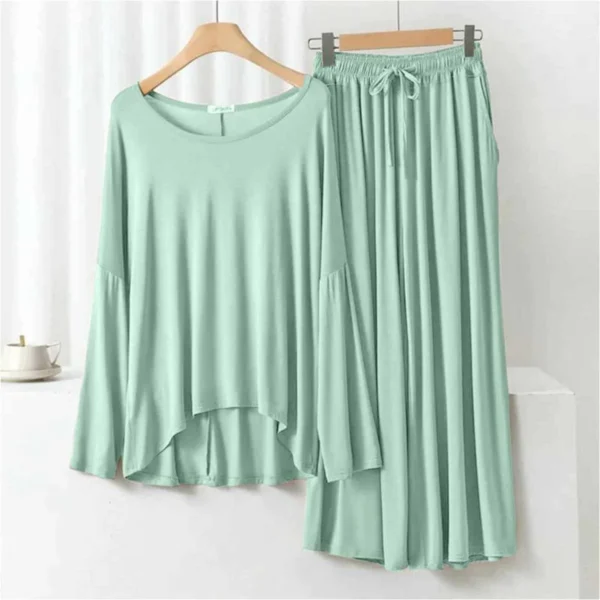 Plazo-Style 2-Pcs Lounge And Night Wear Suit. WLW-08 - Image 3