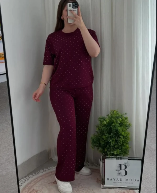 Comfort Round Neck Women 2 Piece Summer Dryfit Tracksuit For Her