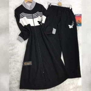 Sale Printed Stripe Style Patch-Work Long Winter Tracksuit.
