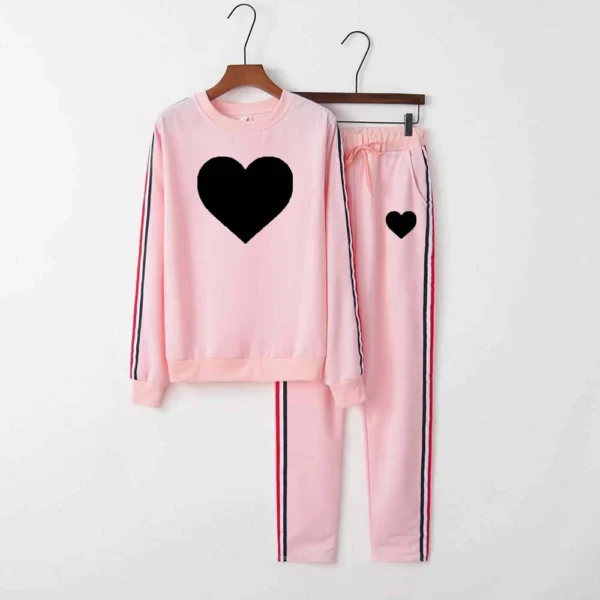 Multi-Stripe Style Winter 2-Pcs Tracksuit For Her. - Image 3