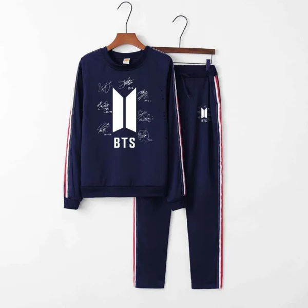 Multi-Stripe Style Winter 2-Pcs Tracksuit For Her. - Image 2