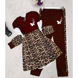 Sale Butterfly Cheetah Style Turkish 2-Pcs Winter Tracksuit.