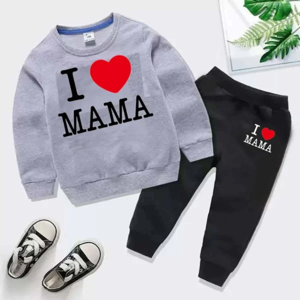Trendy Shop I Love MAMA Kids Sweat Style Winter Tracksuit - Image 6