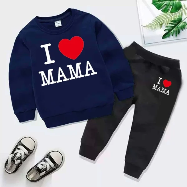 Trendy Shop I Love MAMA Kids Sweat Style Winter Tracksuit - Image 10