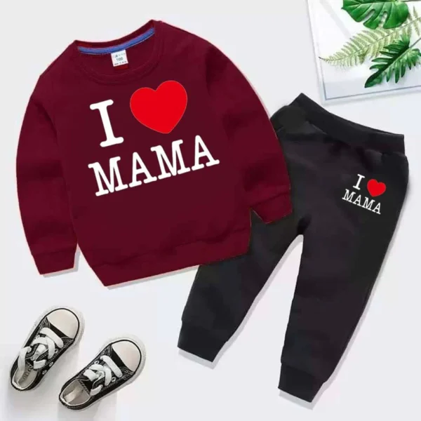 Trendy Shop I Love MAMA Kids Sweat Style Winter Tracksuit - Image 7