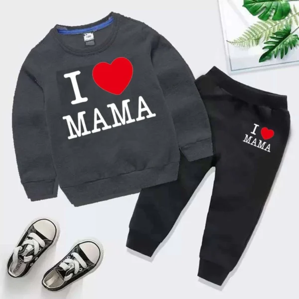Trendy Shop I Love MAMA Kids Sweat Style Winter Tracksuit - Image 9