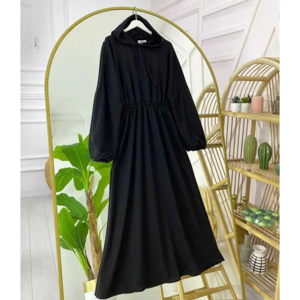 Trendy Turkish Drop Shoulder Pocket Style Long Winter Hoodie - Image 2