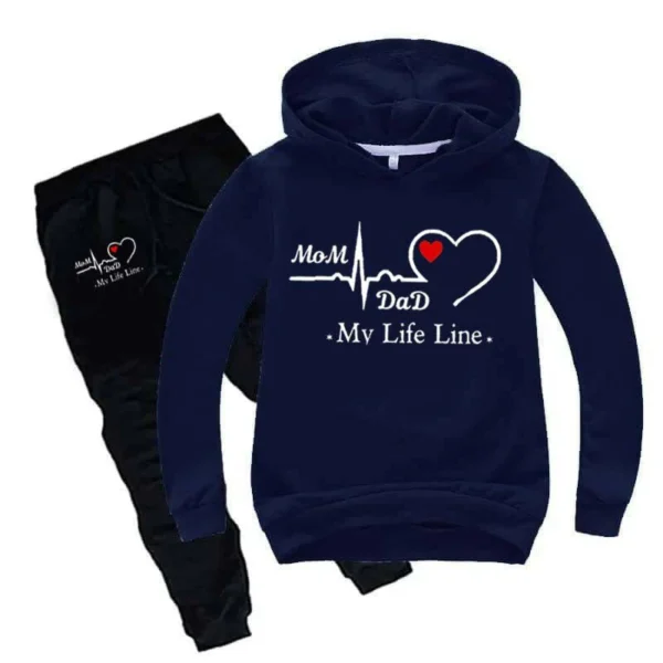 Treany Shop Life-Line Kids Hoodie Style Winter Tracksuit - Image 9