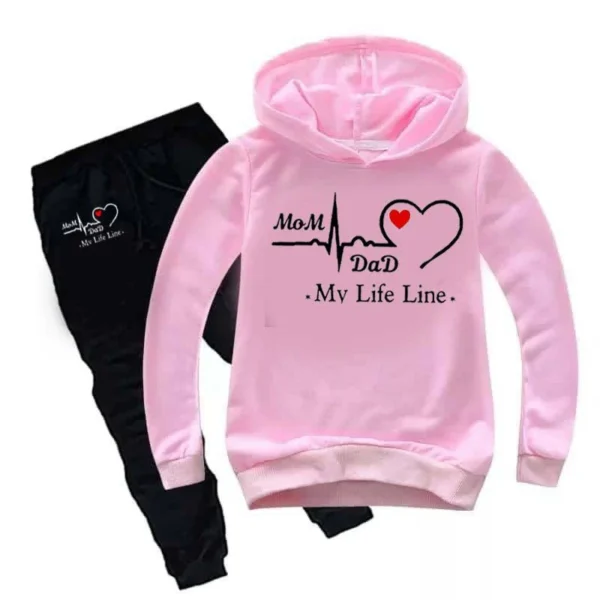 Treany Shop Life-Line Kids Hoodie Style Winter Tracksuit - Image 3
