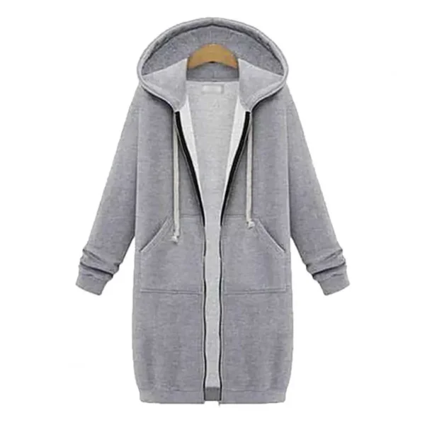 Premium Quality Long Zipper Hoodie For Winter's. - Image 3