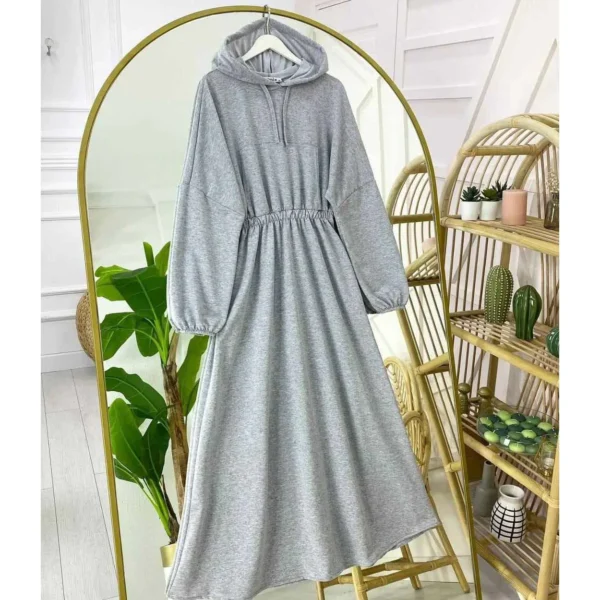 Trendy Turkish Drop Shoulder Pocket Style Long Winter Hoodie - Image 4