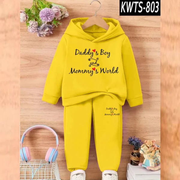 Trendy Shop DB & MW Kids Hoodie Style 2-Pcs Winter Track-Suit. KWTS-803 - Image 3