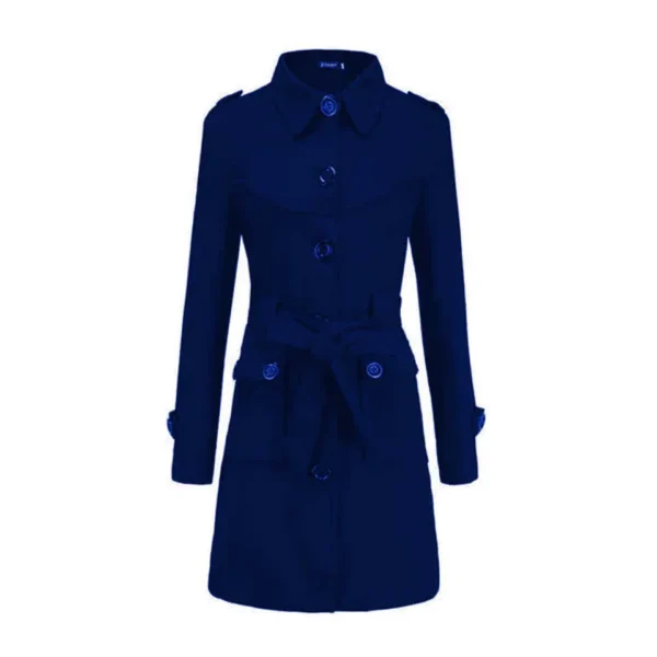 Collar Style Double Pocket Casual Winter Fleece Coat For Her. - Image 2