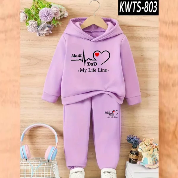 Trendy Shop Life-Line Kids Hoodie Style 2-Pcs Winter Tracksuit KWTS-803