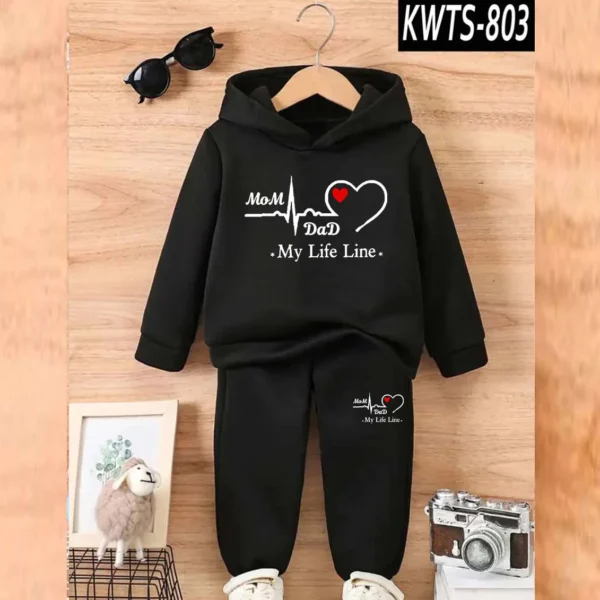 Trendy Shop Life-Line Kids Hoodie Style 2-Pcs Winter Tracksuit KWTS-803 - Image 5
