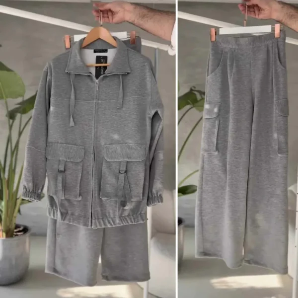 Oxfona 6-Pocket Cargo Style 2-Pcs Winter Co-Ord Set. WWTS-17 - Image 2
