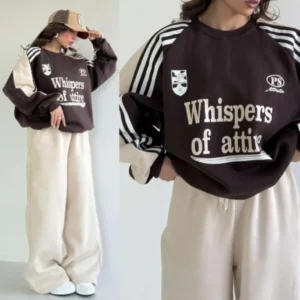 Trendy WOA Baggy Printed Style Premium Quality Winter 2-Pcs Tracksuit For Her. WWTS-57