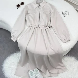 Trendy Drop Shoulder Short Jacket Maxi Style 2-Pcs Winter Co-Ord Set. WWTS-15