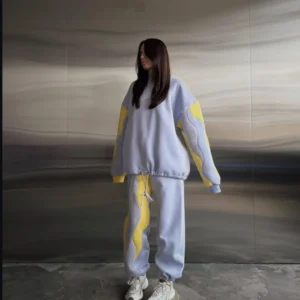 Trendy Yellow Panel Premium Quality Winter 2-Pcs Co-Ord Set. CWTS-32