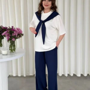 Noir Ribbon Lounge Wear Set Her MWTS-37