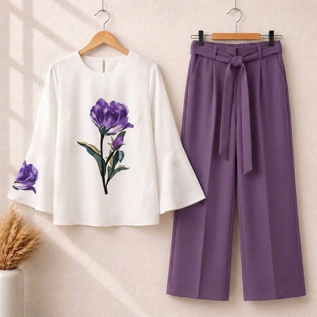 Trendy Floral Summer Co-Ord 2 Piece - Image 4