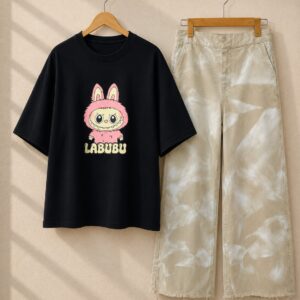 Labubu Print Women 2 Piece Dryfit Tracksuit For Her